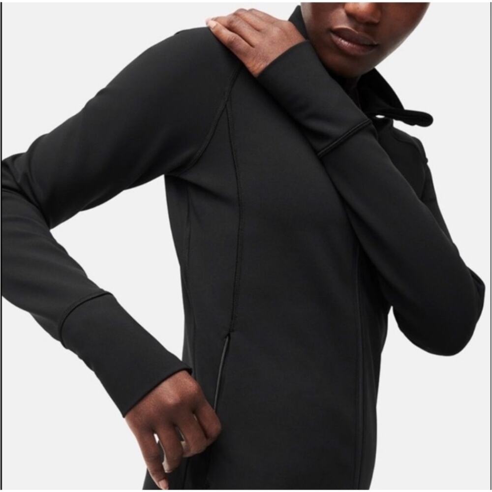 Outdoor Voices Black Small Frost Knit Full Zip Running Jacket women's large‎
